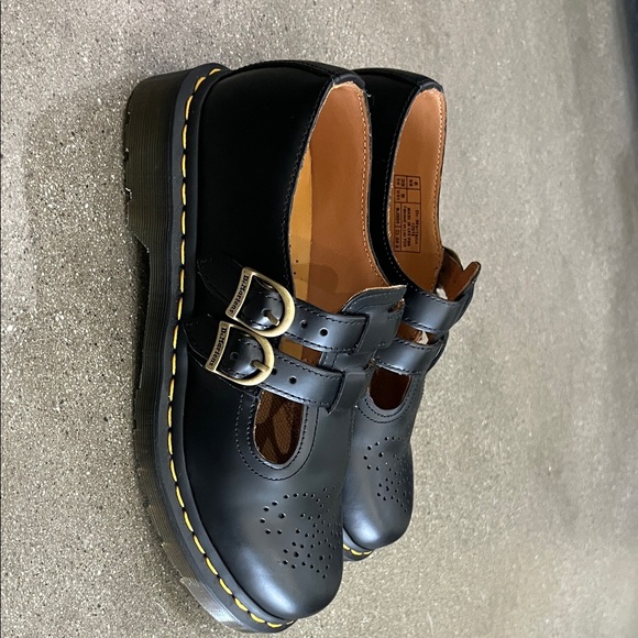Dr Martens Black Leather Mary Janes Women's Shoes - Picture 4 of 4